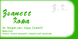 zsanett kopa business card